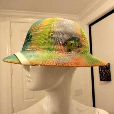 Unique Vintage tie dye safari hard hat adjustable 