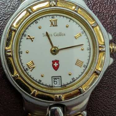 Vintage Swiss Golpher Womens Two Tone Watch