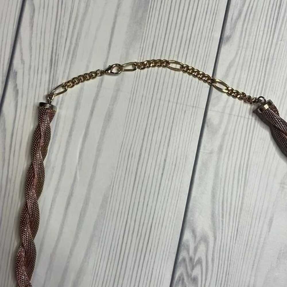 90s vintage gold tone braided chain belt large - image 3