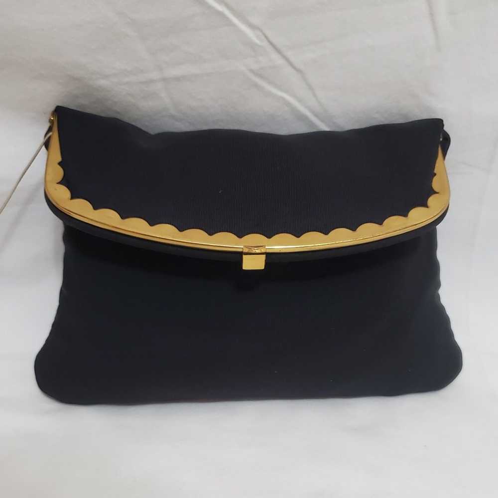 Vintage 1950's Foldover Clutch & Kisslock Coin Pu… - image 2