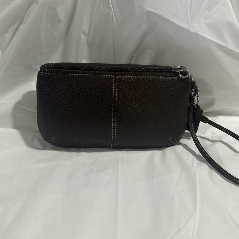 Coach SOHO MINI BAG Leather wristlet/purse DK BRO… - image 2