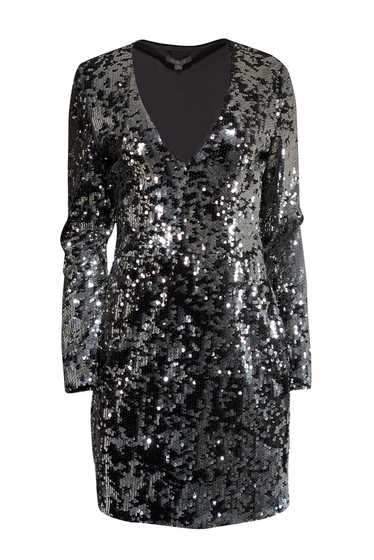 Rachel Zoe - Silver & Black Sequin Dress Sz 8