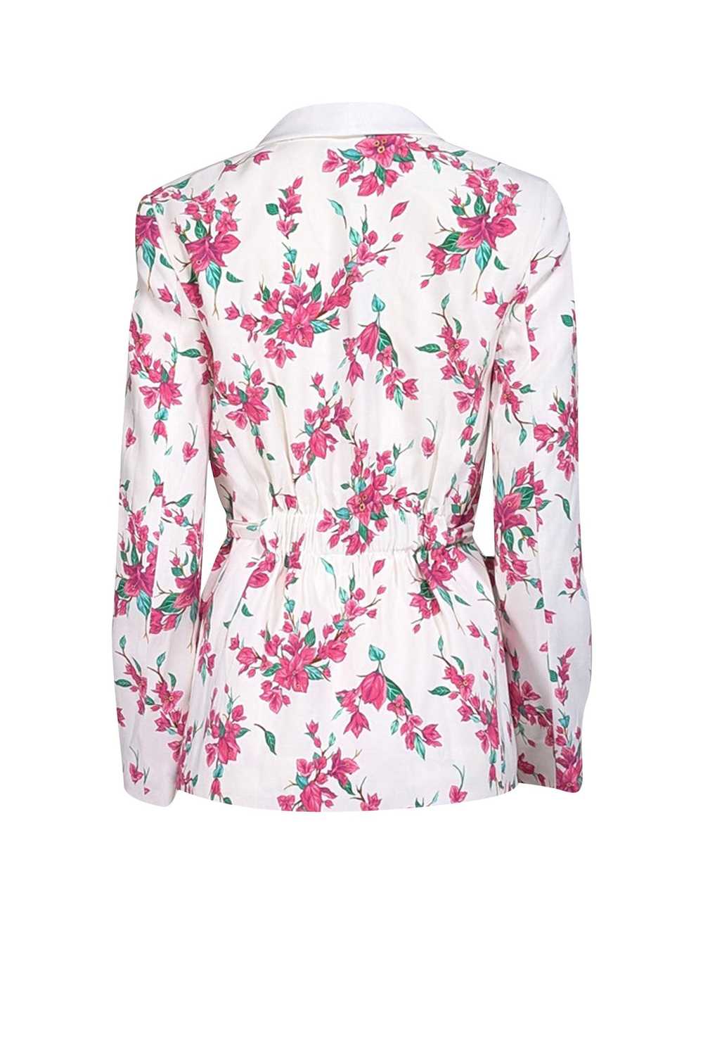 Rachel Zoe - White & Pink Floral Blazer Sz 0 - image 3