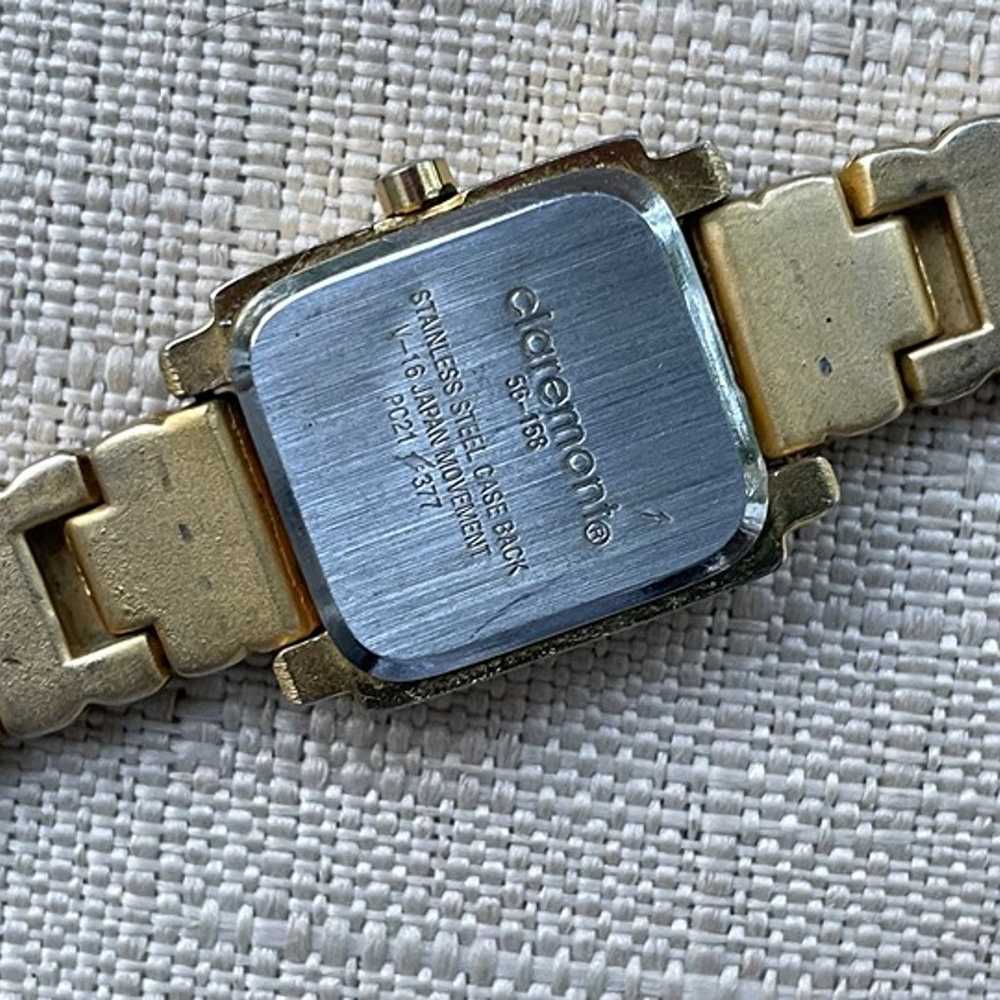 Vintage Claremont Women Wristwatch Gold Tone Quar… - image 7