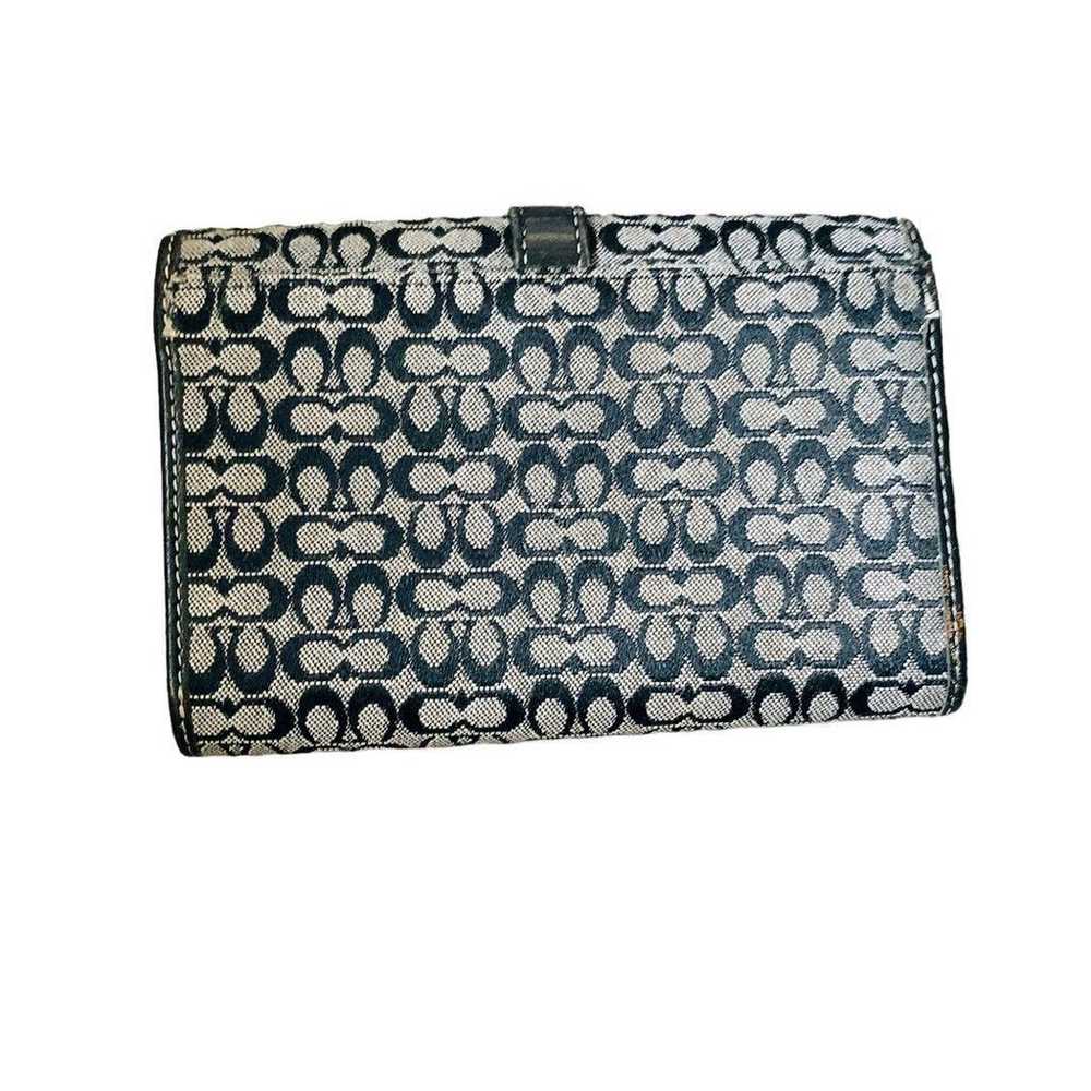 coach coach bifold wallet wallet black signature - image 3