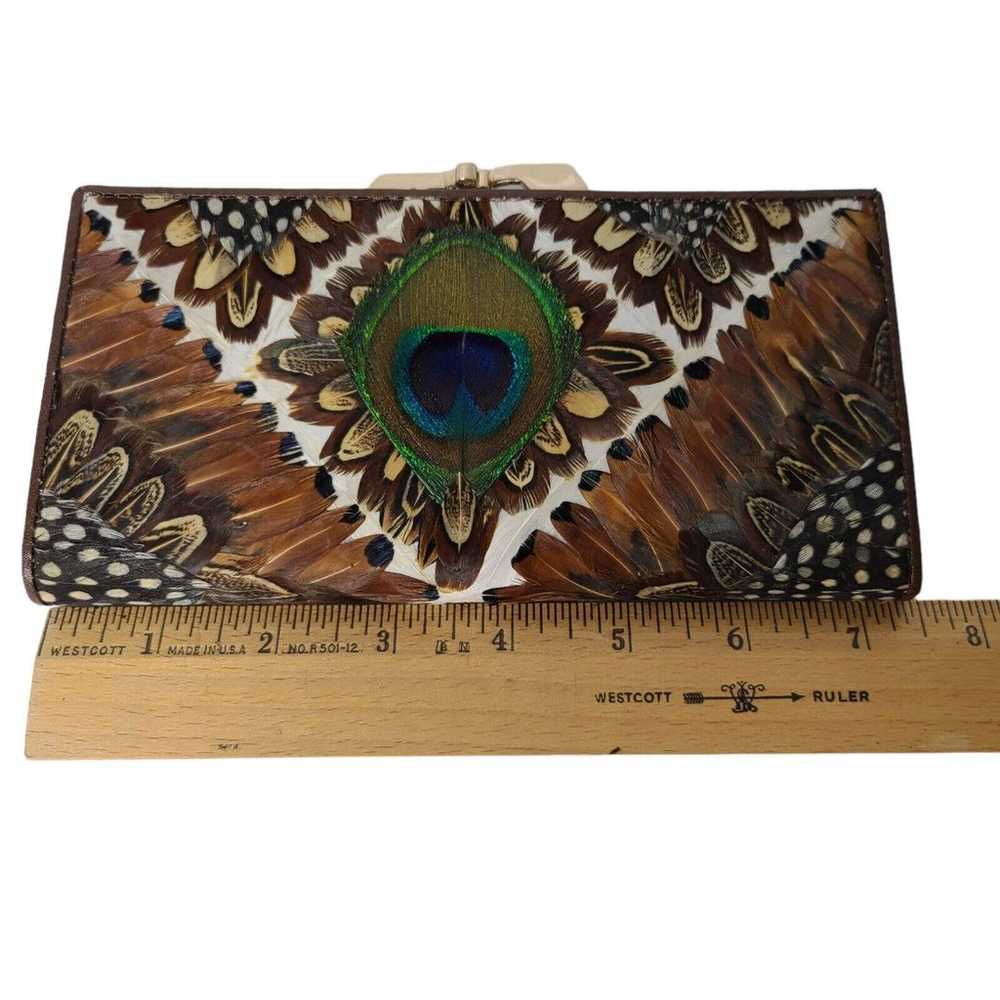 Vintage Lee Sands Genuine Peacock Wallet/Clutch M… - image 10