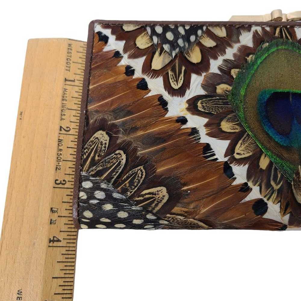 Vintage Lee Sands Genuine Peacock Wallet/Clutch M… - image 11