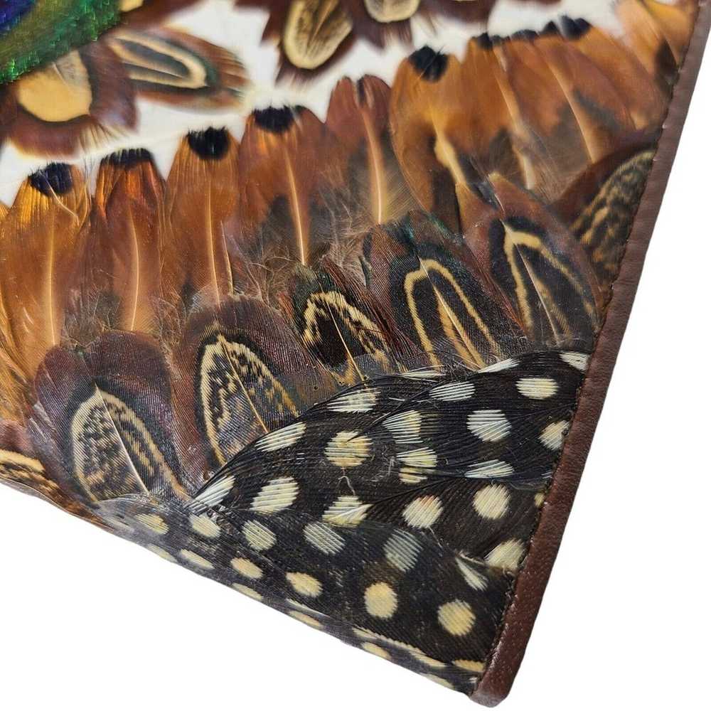 Vintage Lee Sands Genuine Peacock Wallet/Clutch M… - image 4