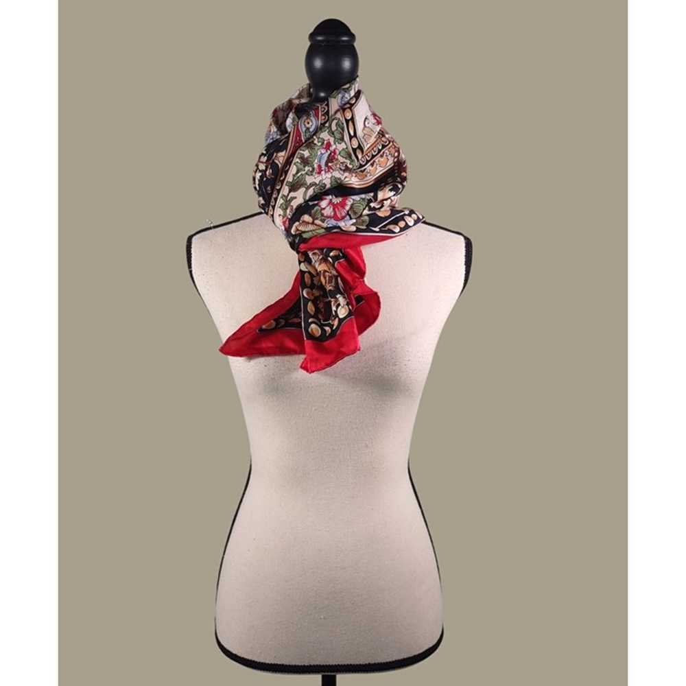 Vintage Diamond Brand Scarf Floral Print 100% Sil… - image 3