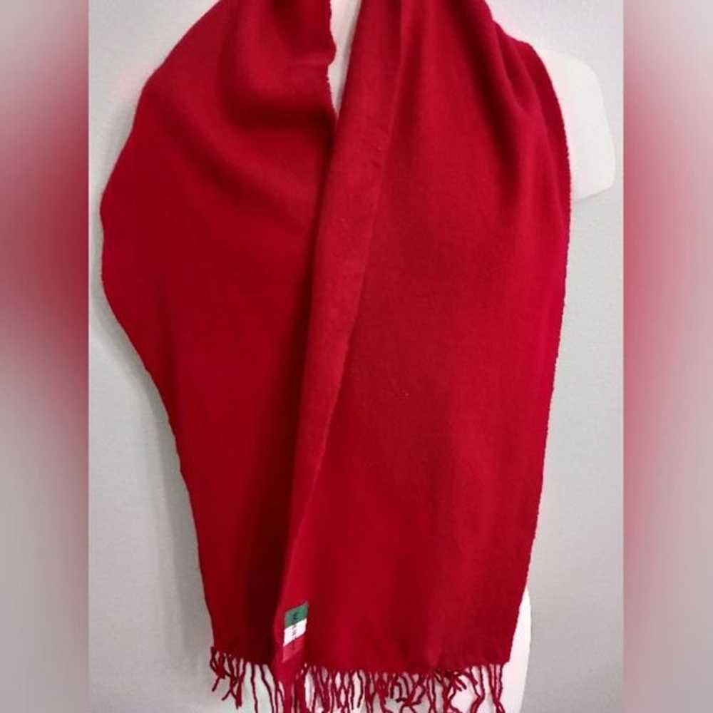 RED SCARF MADE IN ITALY - image 1