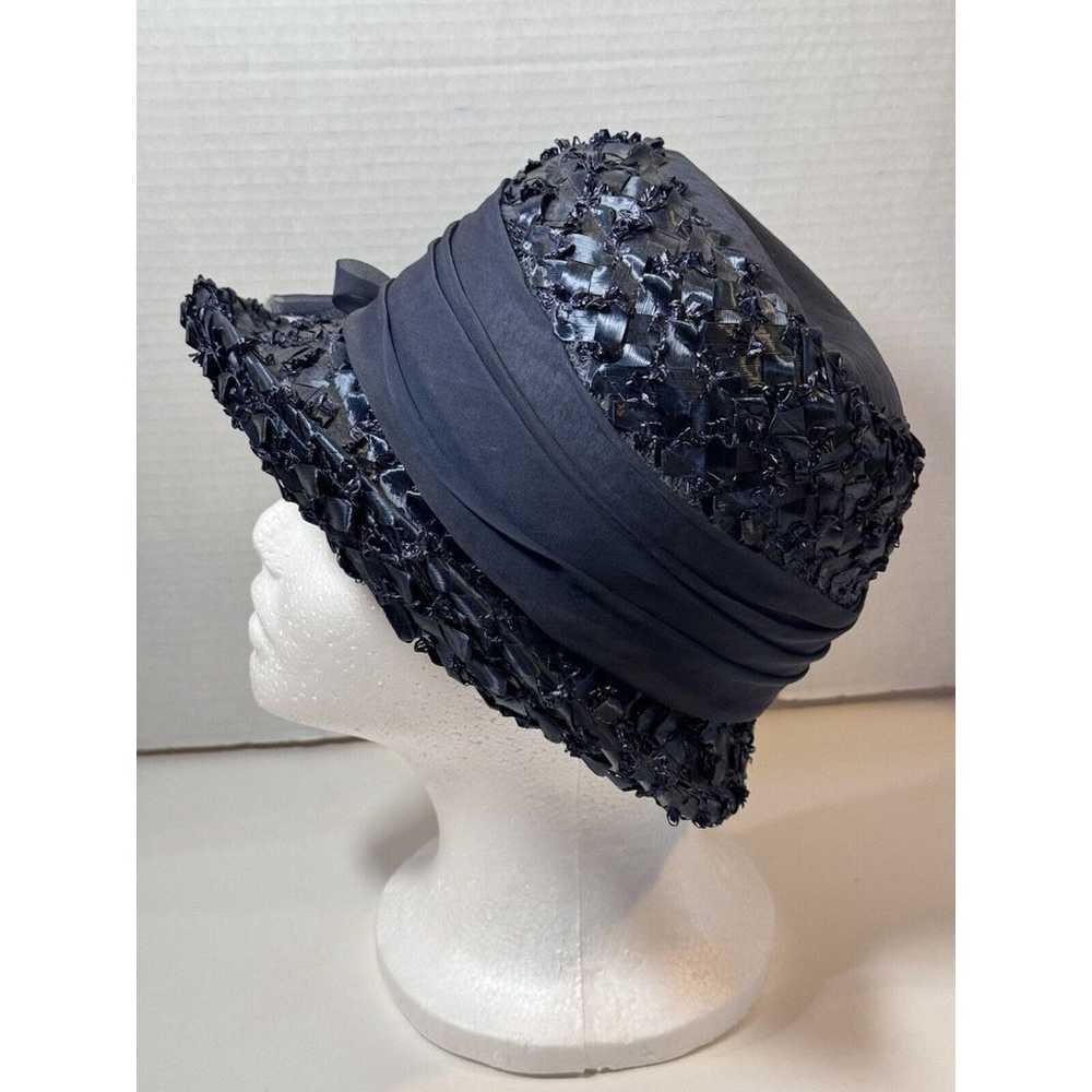 Vintage Union Made USA Midnight Blue Paper Hat Wi… - image 1