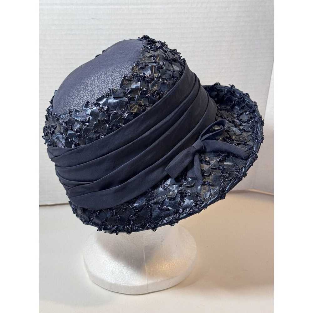 Vintage Union Made USA Midnight Blue Paper Hat Wi… - image 4