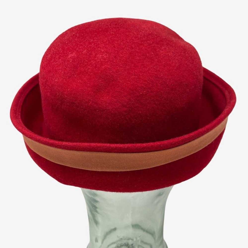 Henry Pollak Glenover Wool Ladies Hat Burgundy Re… - image 5