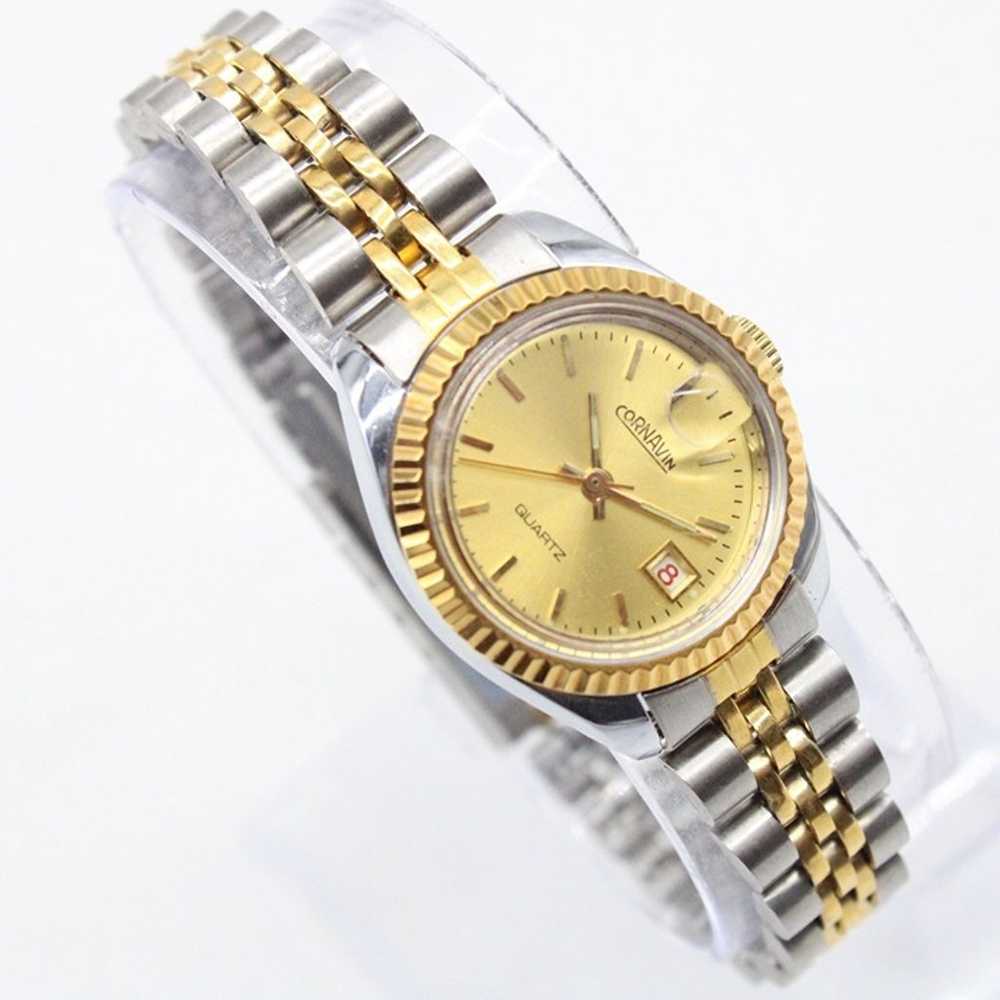 Vintage Cornavin Watch Womens Silver & Gold Tone … - image 1