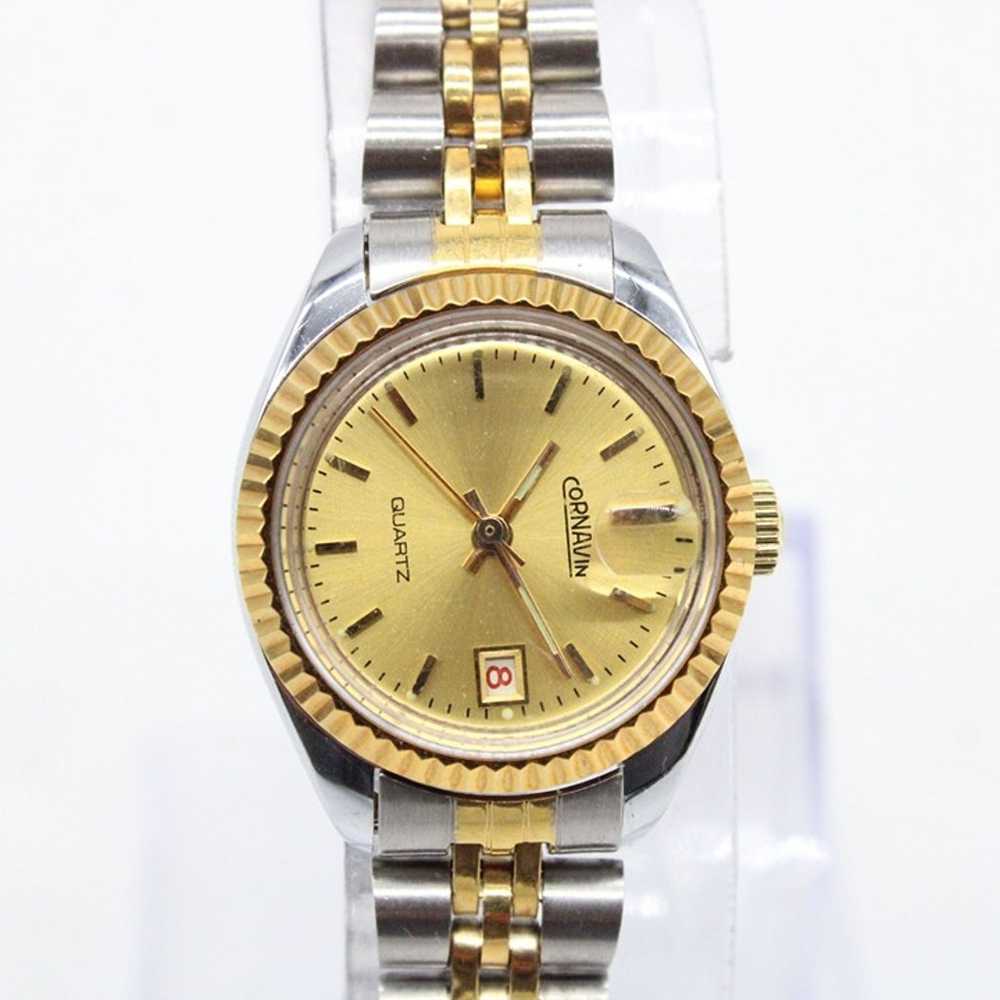 Vintage Cornavin Watch Womens Silver & Gold Tone … - image 3