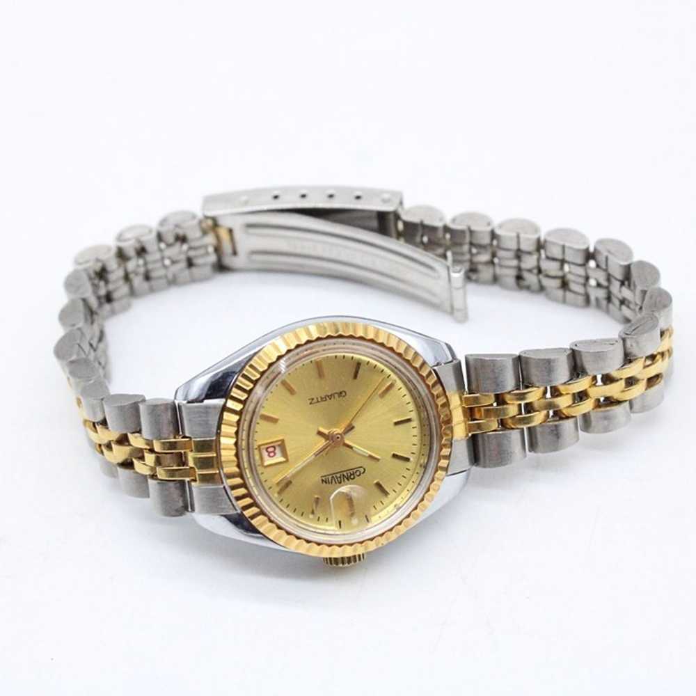 Vintage Cornavin Watch Womens Silver & Gold Tone … - image 5