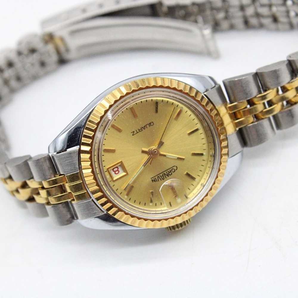 Vintage Cornavin Watch Womens Silver & Gold Tone … - image 6