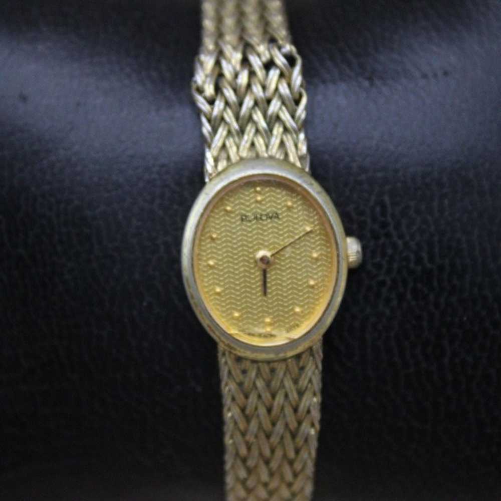 Vintage Bulova Watch Womens Gold Tone Stainless S… - image 2