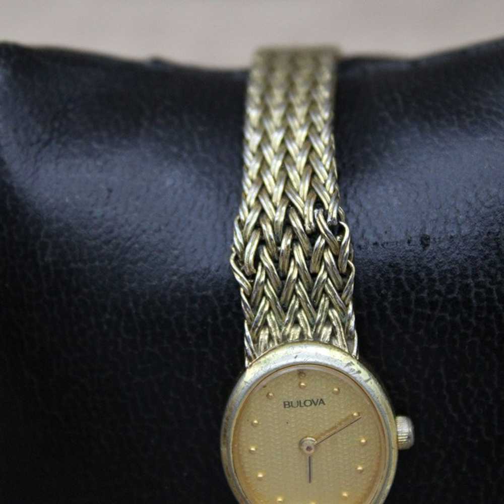 Vintage Bulova Watch Womens Gold Tone Stainless S… - image 3