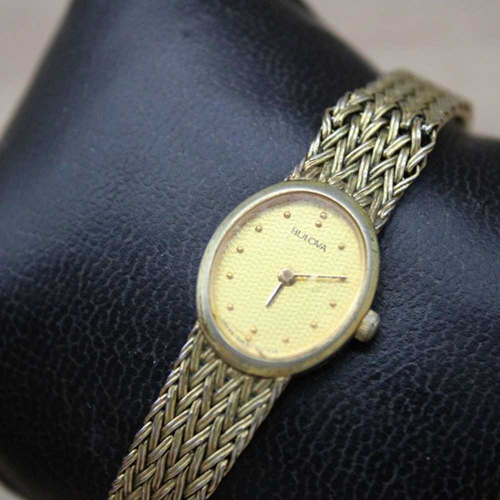 Vintage Bulova Watch Womens Gold Tone Stainless S… - image 5