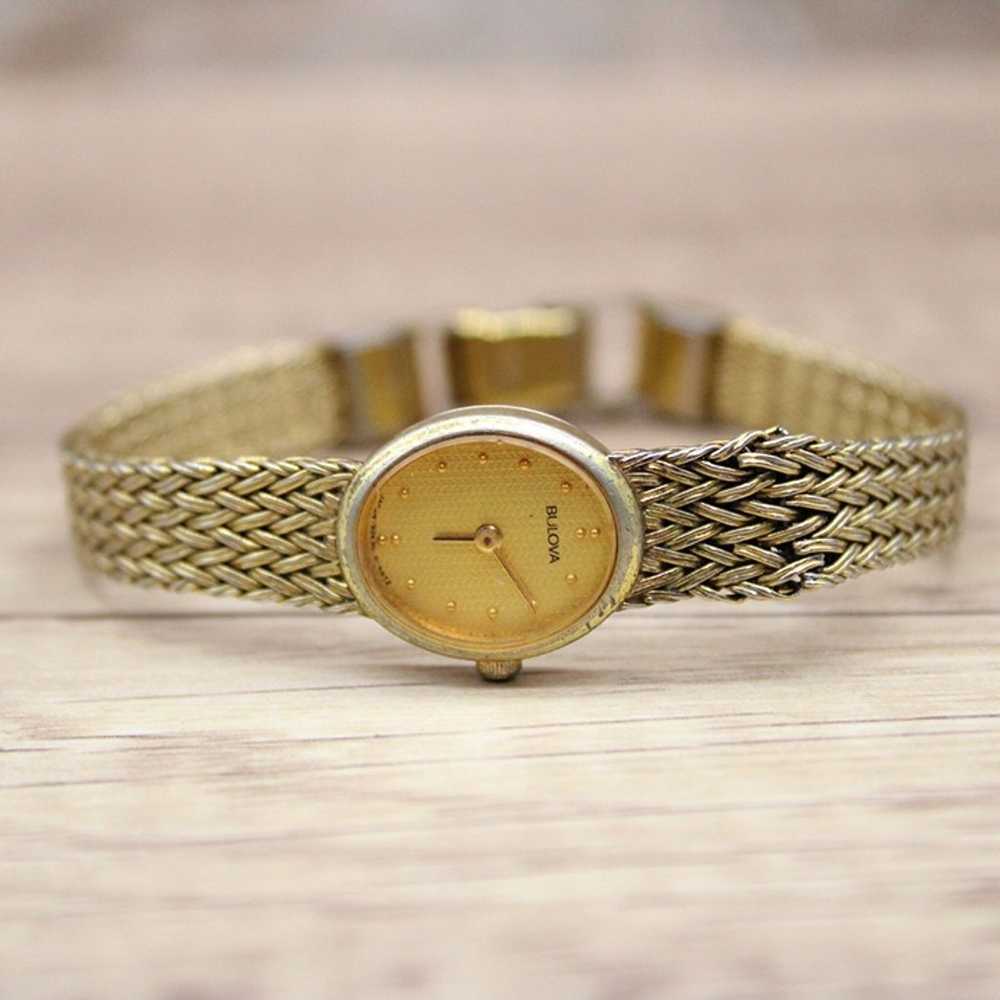 Vintage Bulova Watch Womens Gold Tone Stainless S… - image 6