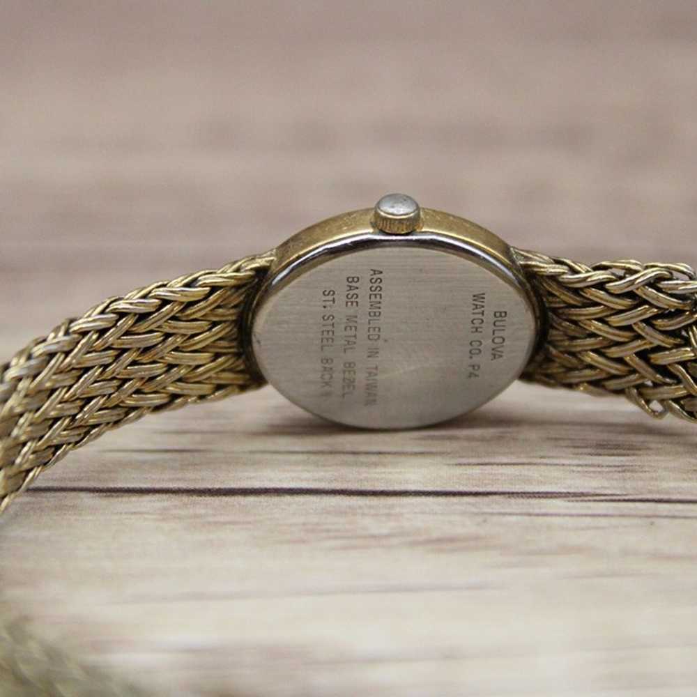 Vintage Bulova Watch Womens Gold Tone Stainless S… - image 9