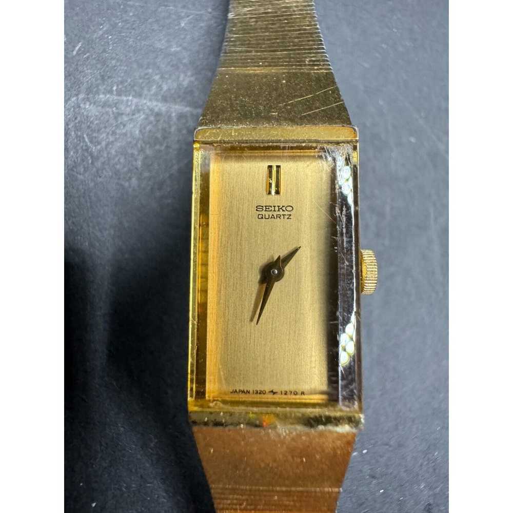 Vintage Seiko Quartz Watch Women's Gold Tone Gold… - image 1