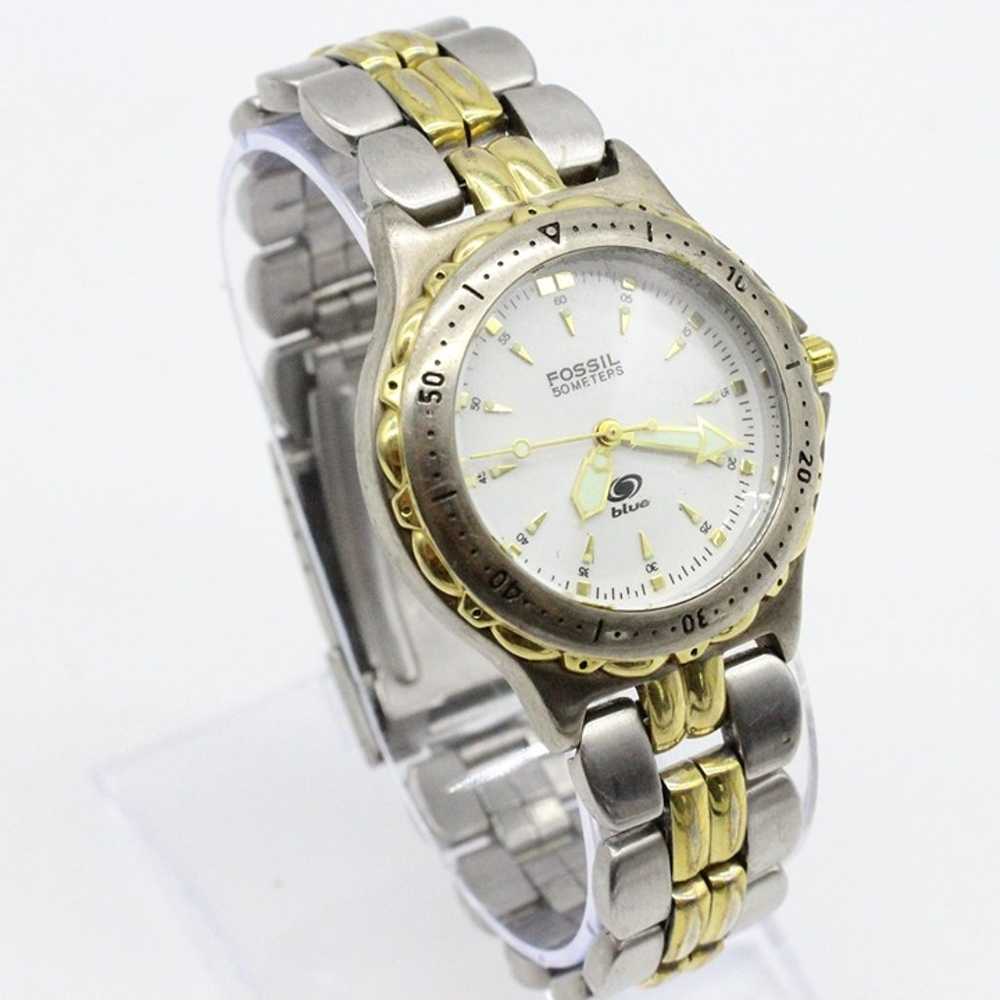 Vintage Fossil Blue Watch Unisex Classic Luxury S… - image 1