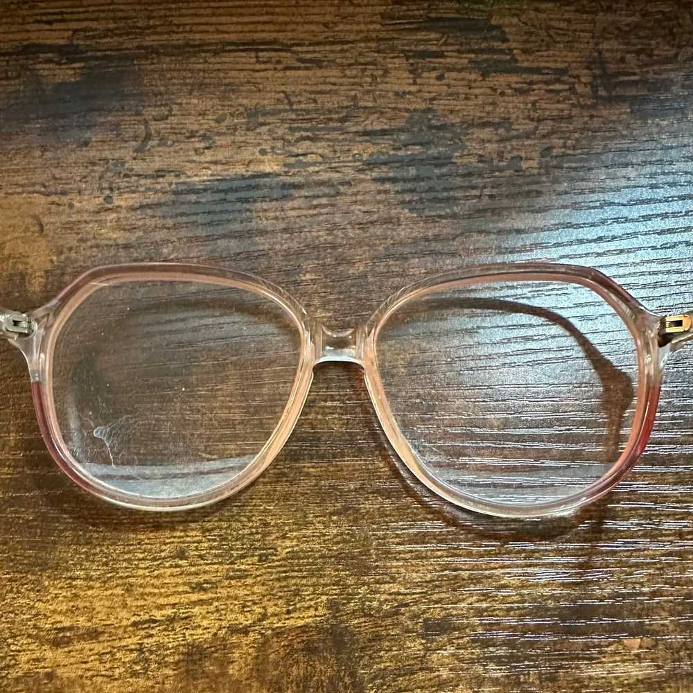 Vintage 1960s Womens Oversized Pink & Clear Oval … - image 4