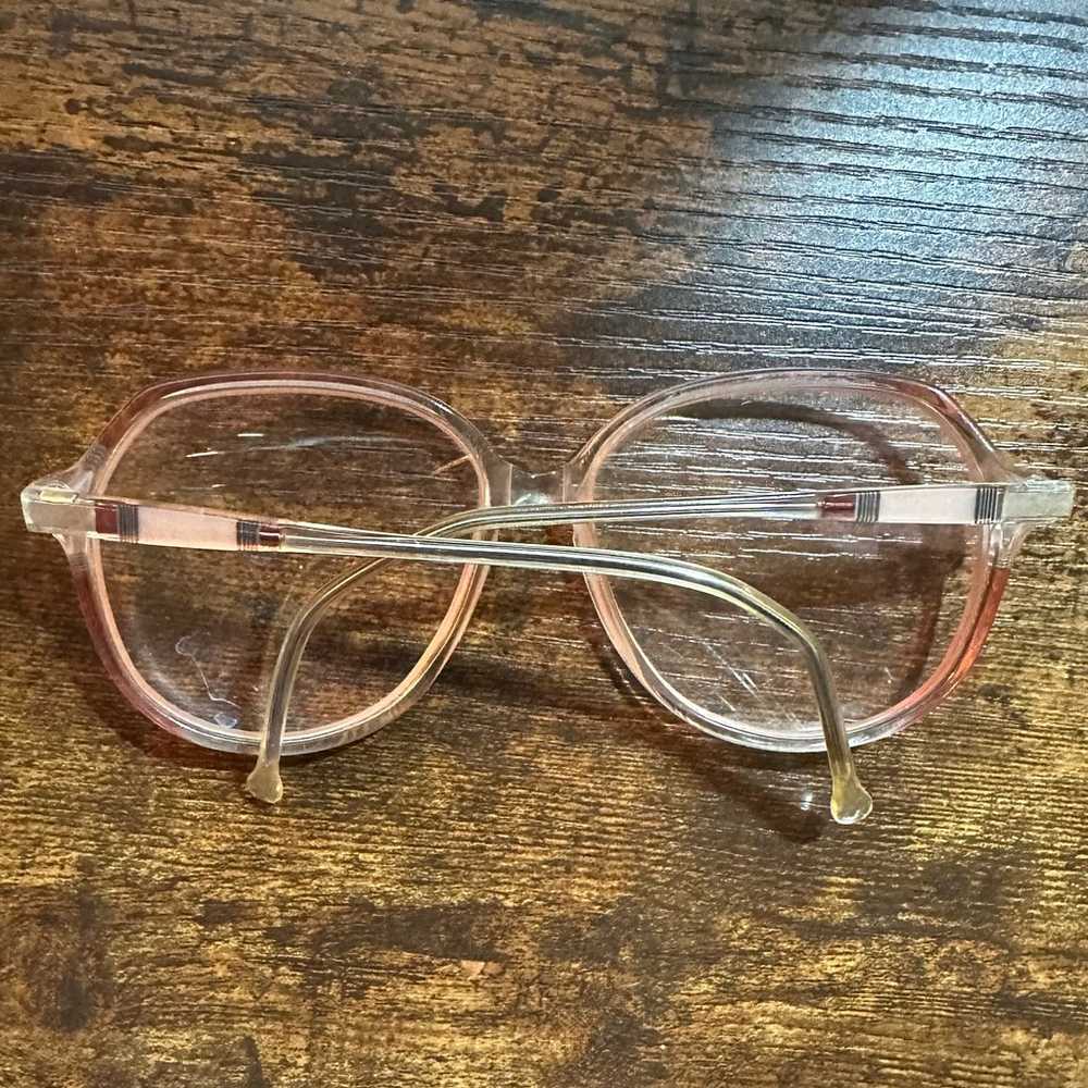 Vintage 1960s Womens Oversized Pink & Clear Oval … - image 9