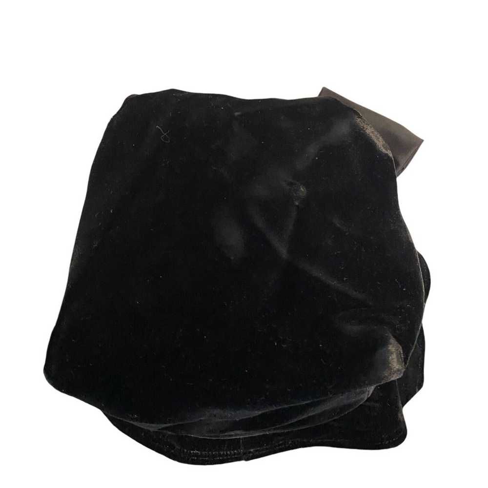 Vintage Union Made Black Velvet Hat Floppy Bucket… - image 8