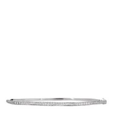 GRAFF 18K White Gold Diamond Spiral Pave Bangle B… - image 1