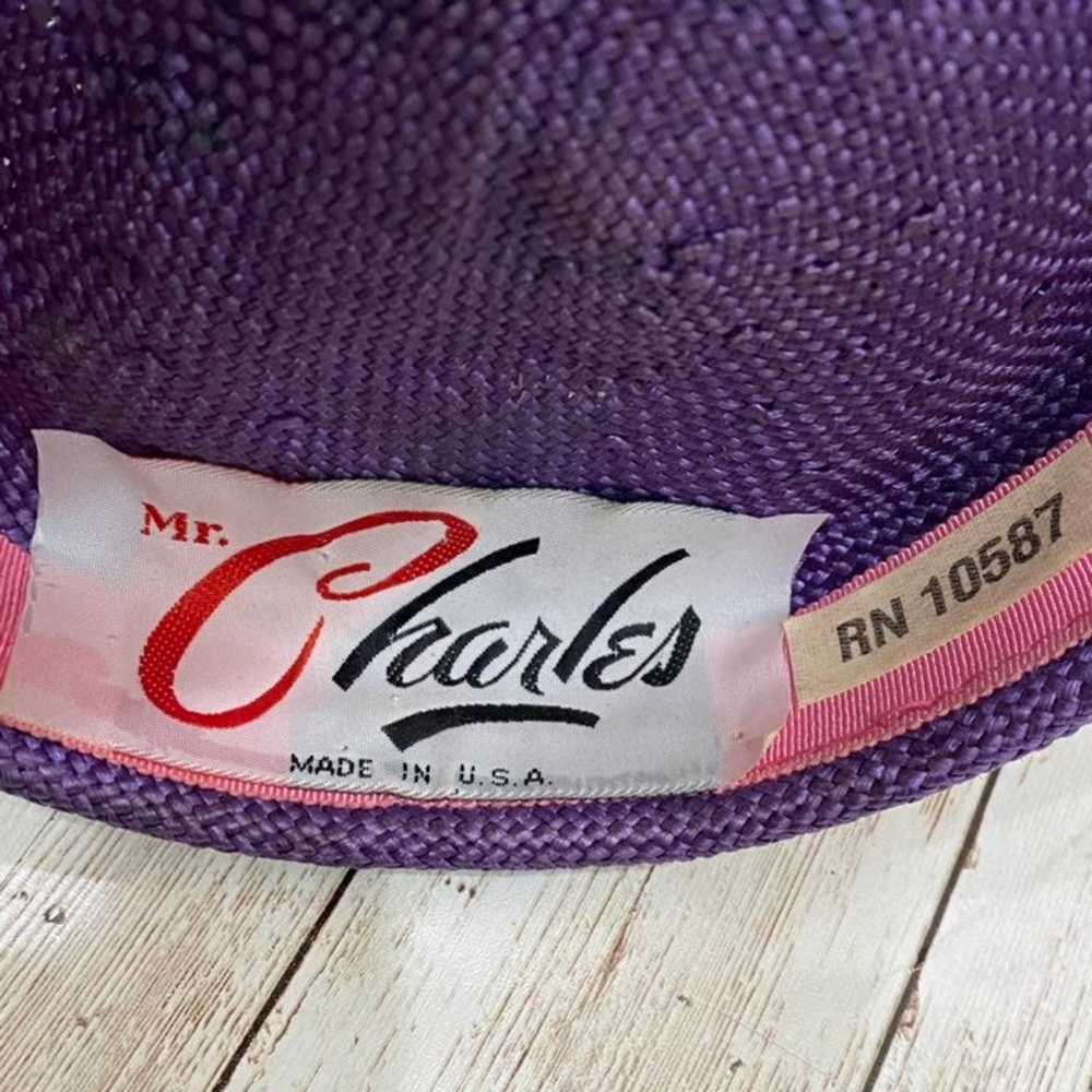 Vintage Mr Charles USA Purple Fascinator Party De… - image 12