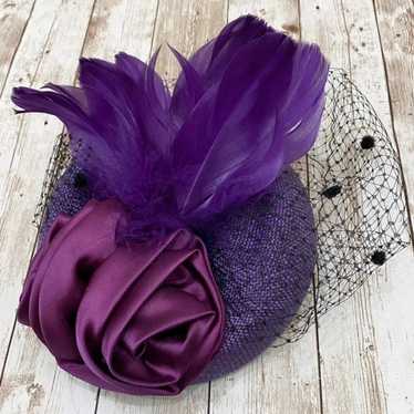 Vintage Mr Charles USA Purple Fascinator Party De… - image 1