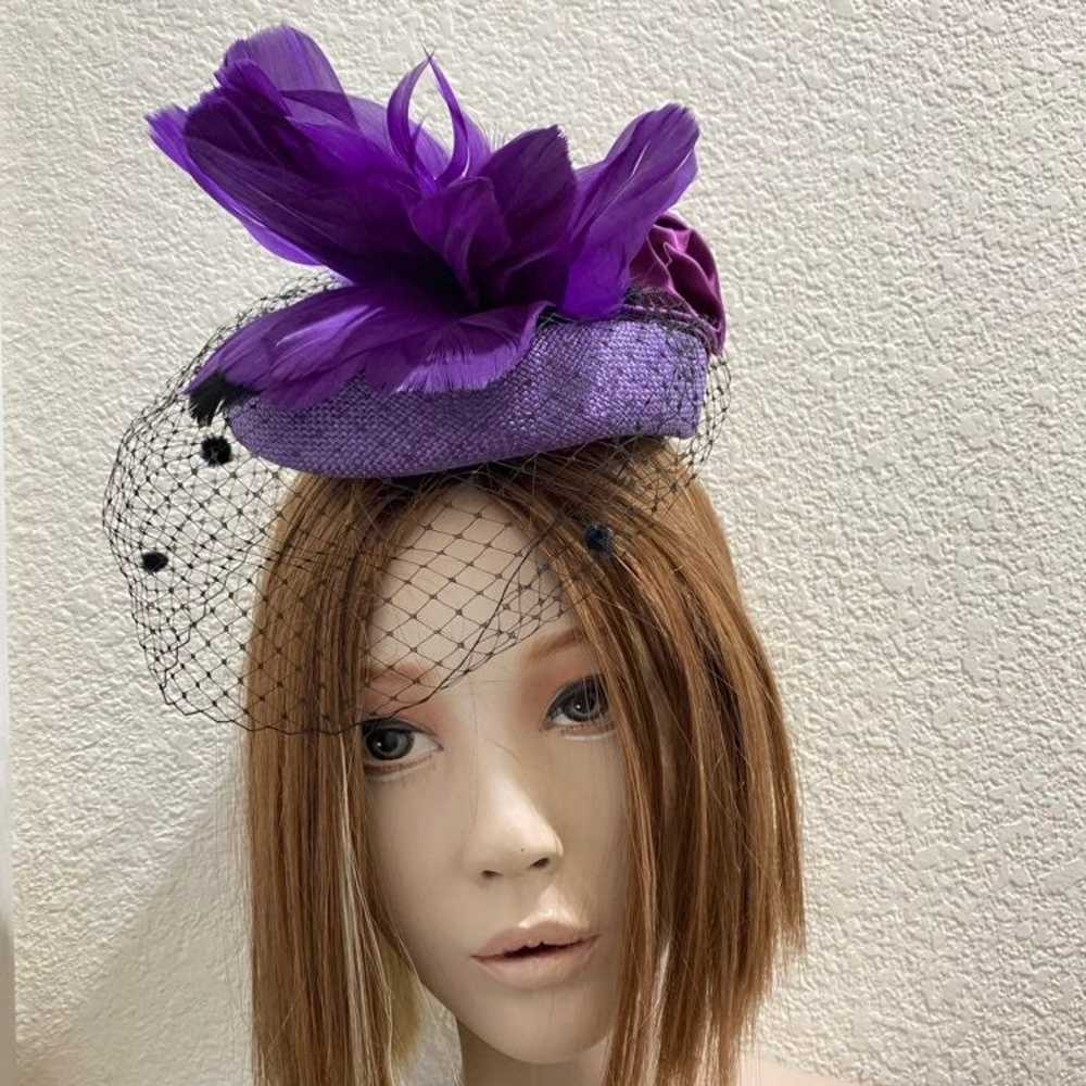 Vintage Mr Charles USA Purple Fascinator Party De… - image 2