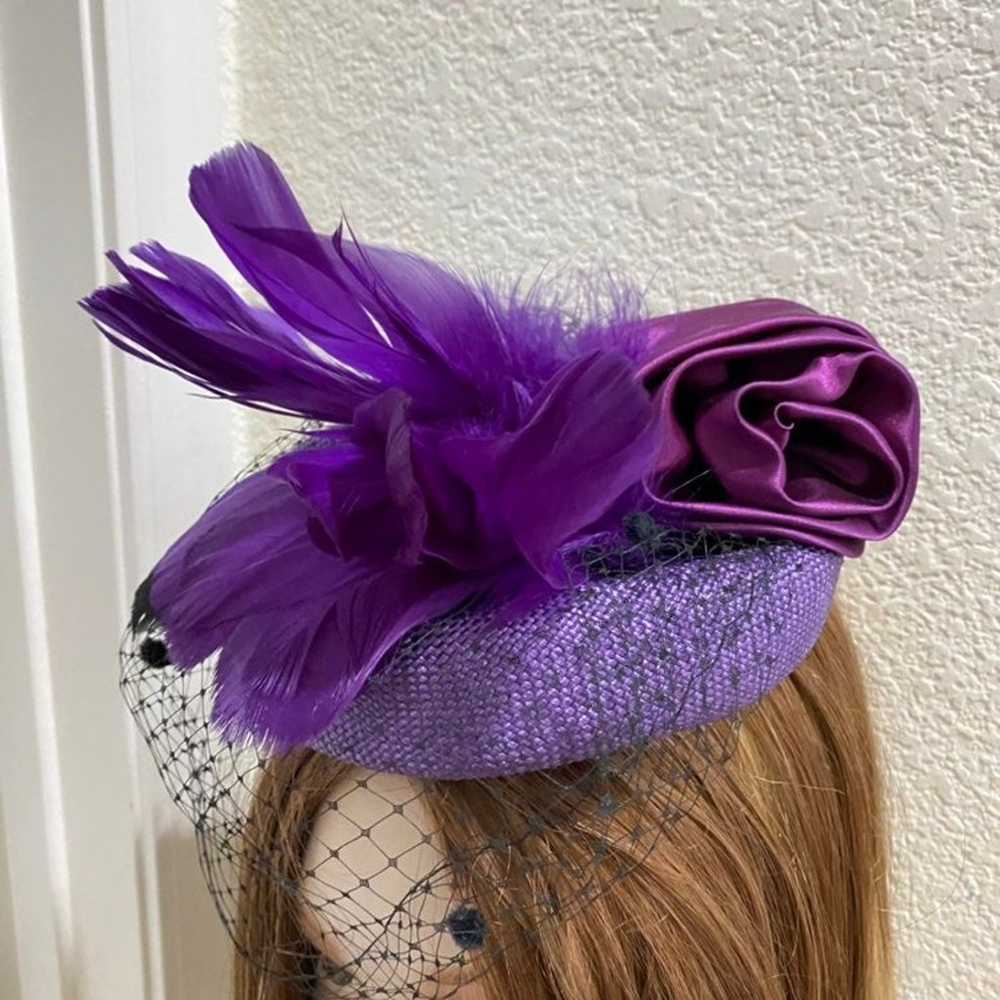 Vintage Mr Charles USA Purple Fascinator Party De… - image 4