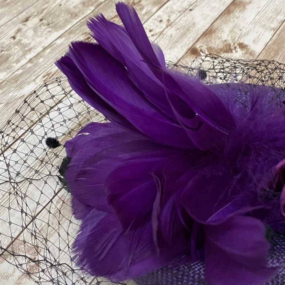 Vintage Mr Charles USA Purple Fascinator Party De… - image 7