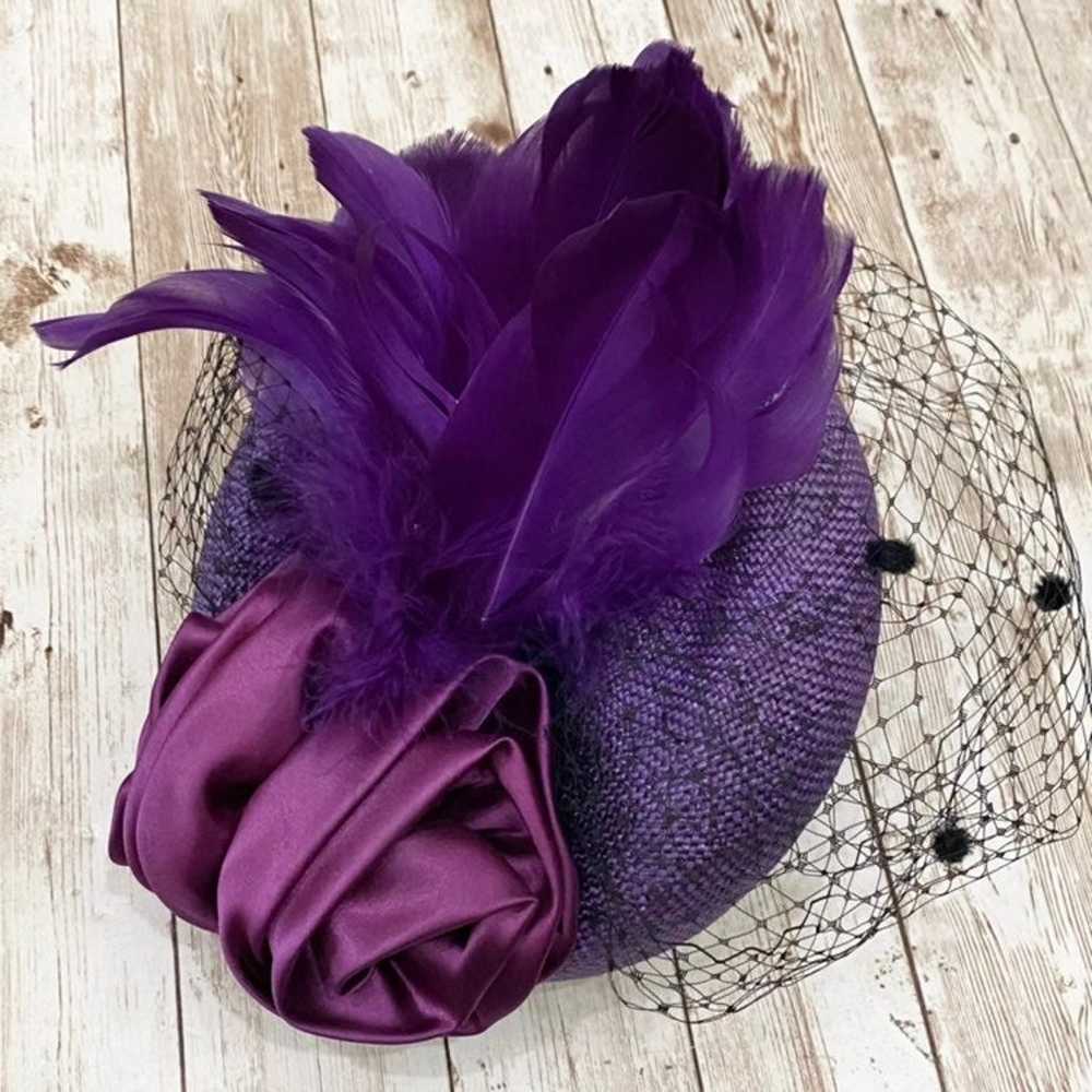 Vintage Mr Charles USA Purple Fascinator Party De… - image 8