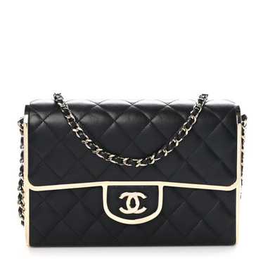 CHANEL Lambskin Metal Quilted Medium Evening Bag … - image 1