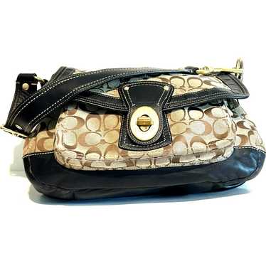 Coach Vintage, Brown Signature with dark Brown Lea