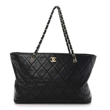 CHANEL Caviar Quilted Shopping Tote Black