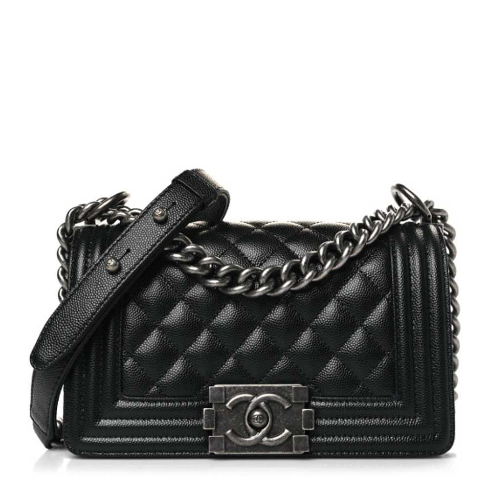 CHANEL Caviar Quilted Small Boy Flap Black - image 1