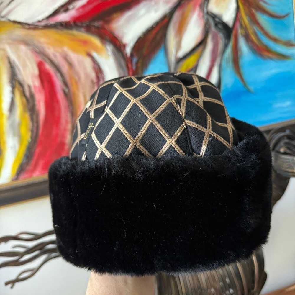 Skea Vintage Faux Fur Bucket Winter Hat Size Small - image 3