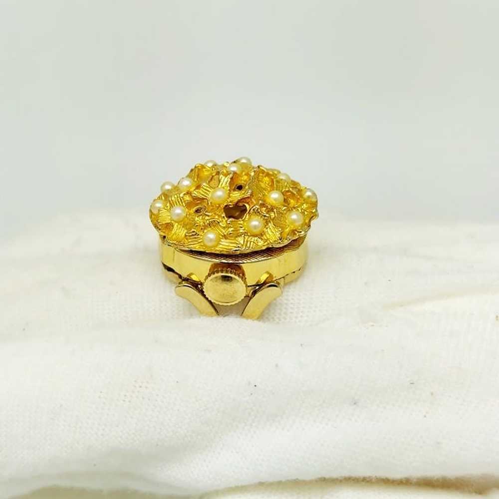 Vintage Vanna (MOP dial) hidden ring watch gold t… - image 5