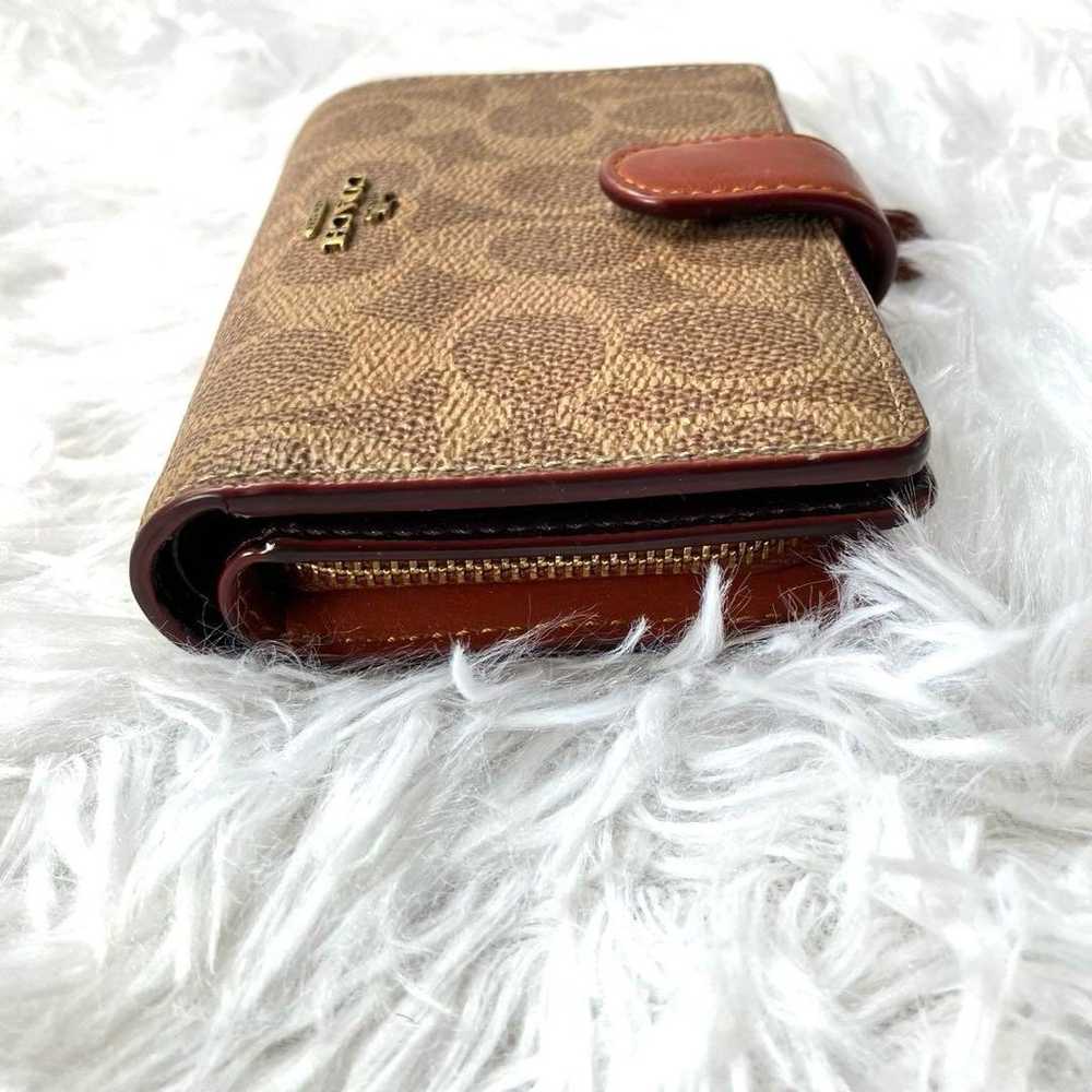 Excellent condition COACH wallet, brown, bifold w… - image 3