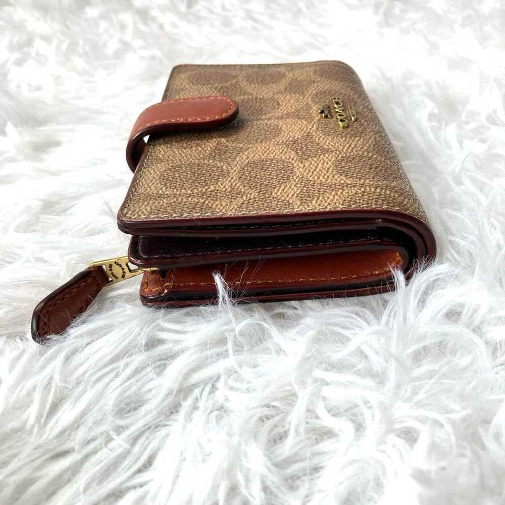 Excellent condition COACH wallet, brown, bifold w… - image 4