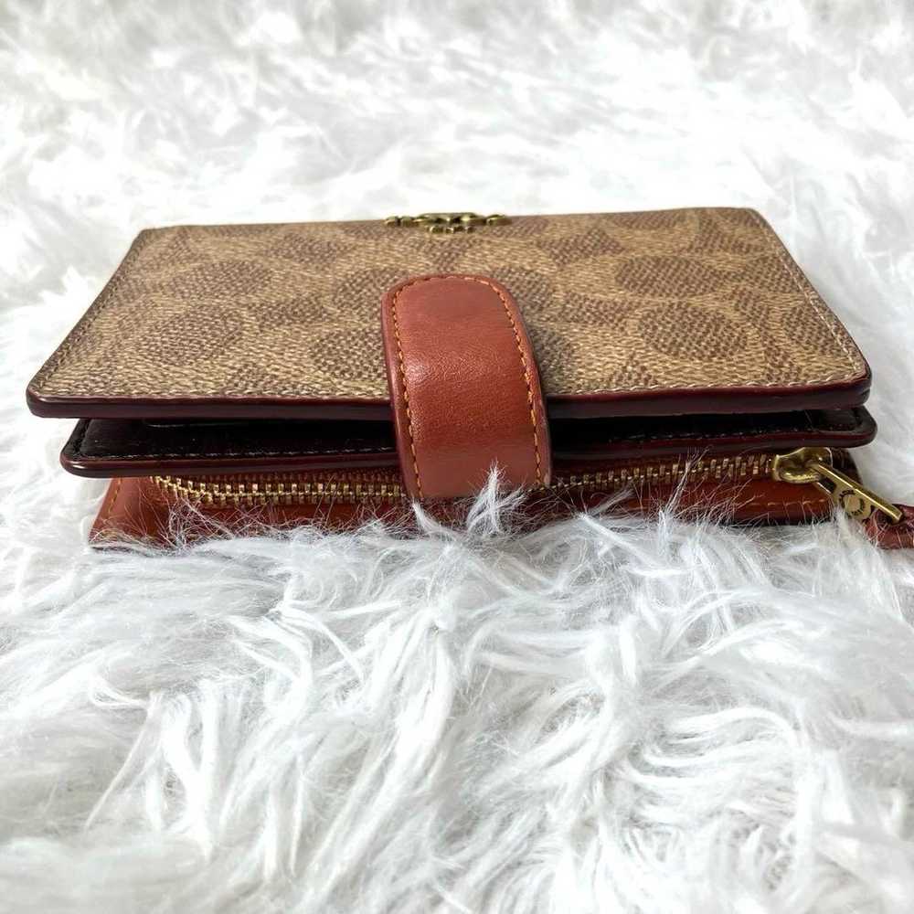 Excellent condition COACH wallet, brown, bifold w… - image 5