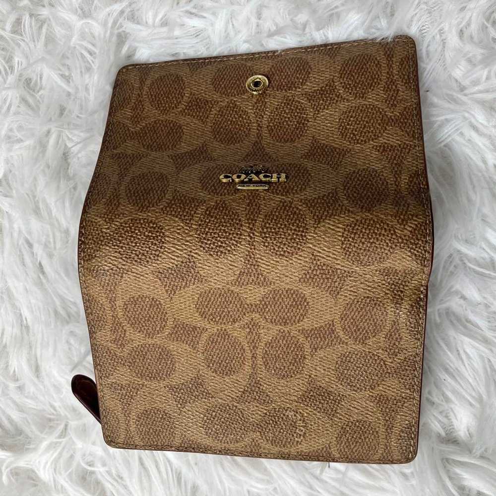 Excellent condition COACH wallet, brown, bifold w… - image 7