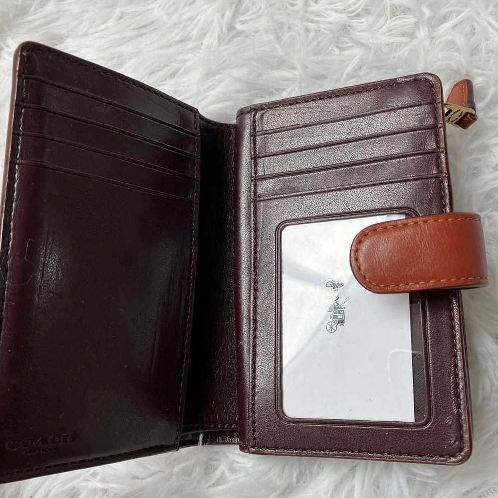 Excellent condition COACH wallet, brown, bifold w… - image 8