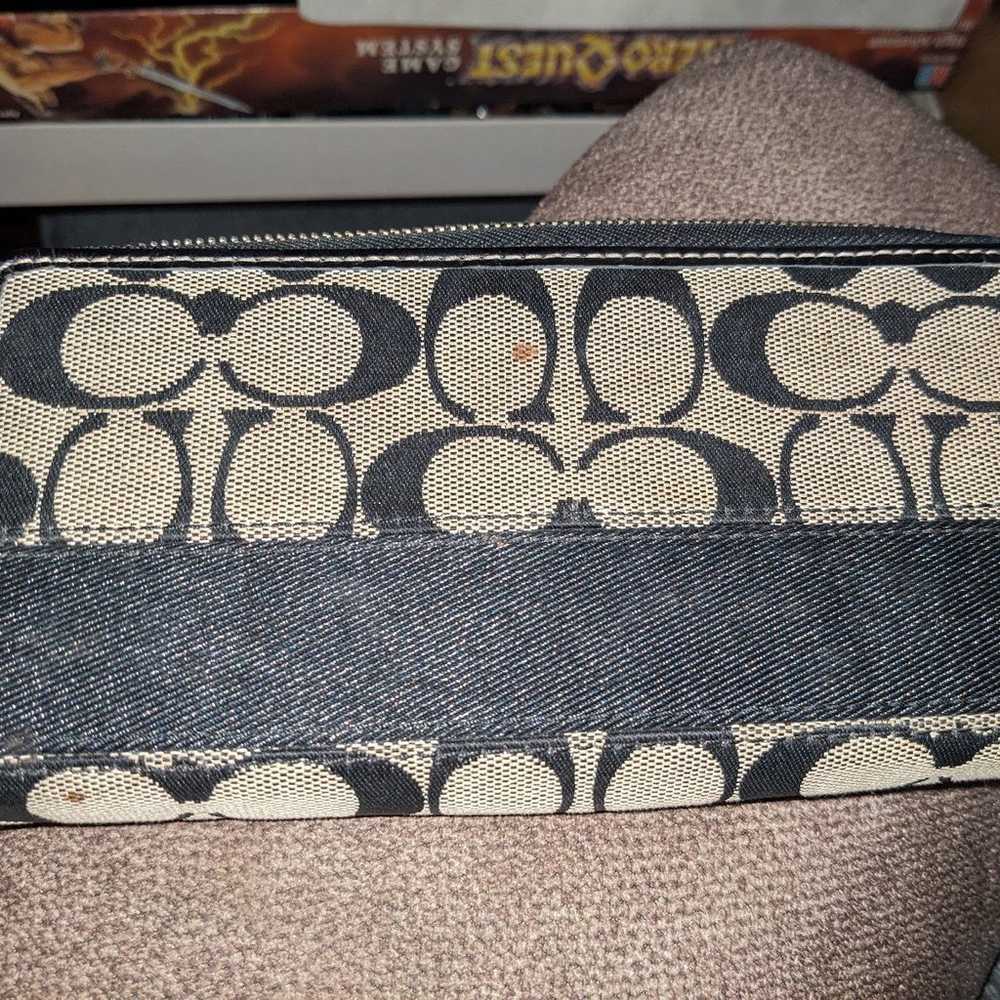 Vintage Coach Signature Zip Around Wallet - image 2